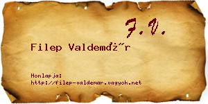 Filep Valdemár névjegykártya